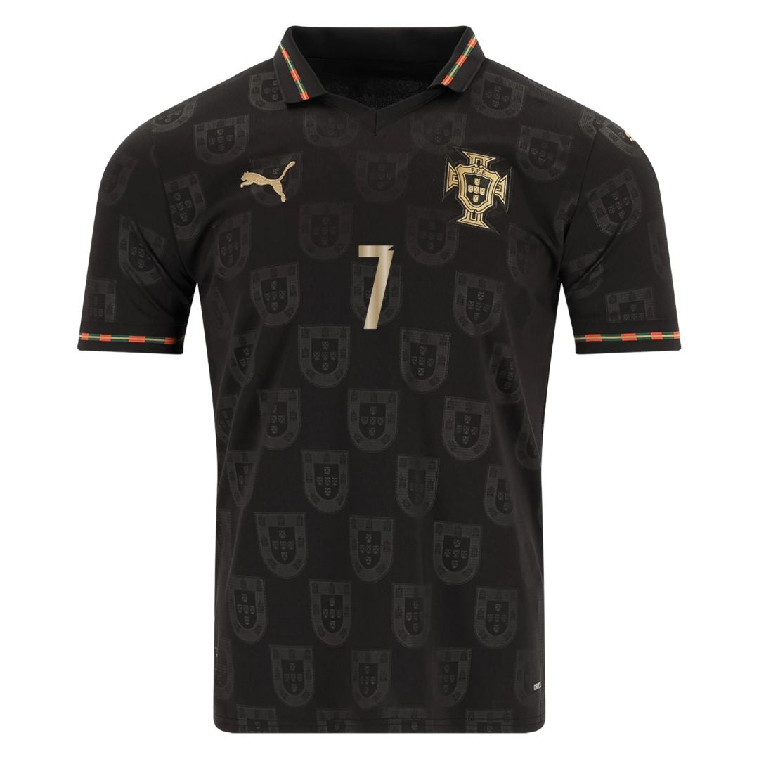 Portugal World Cup Fan Jersey Black Panther 2026 #7 Ronaldo