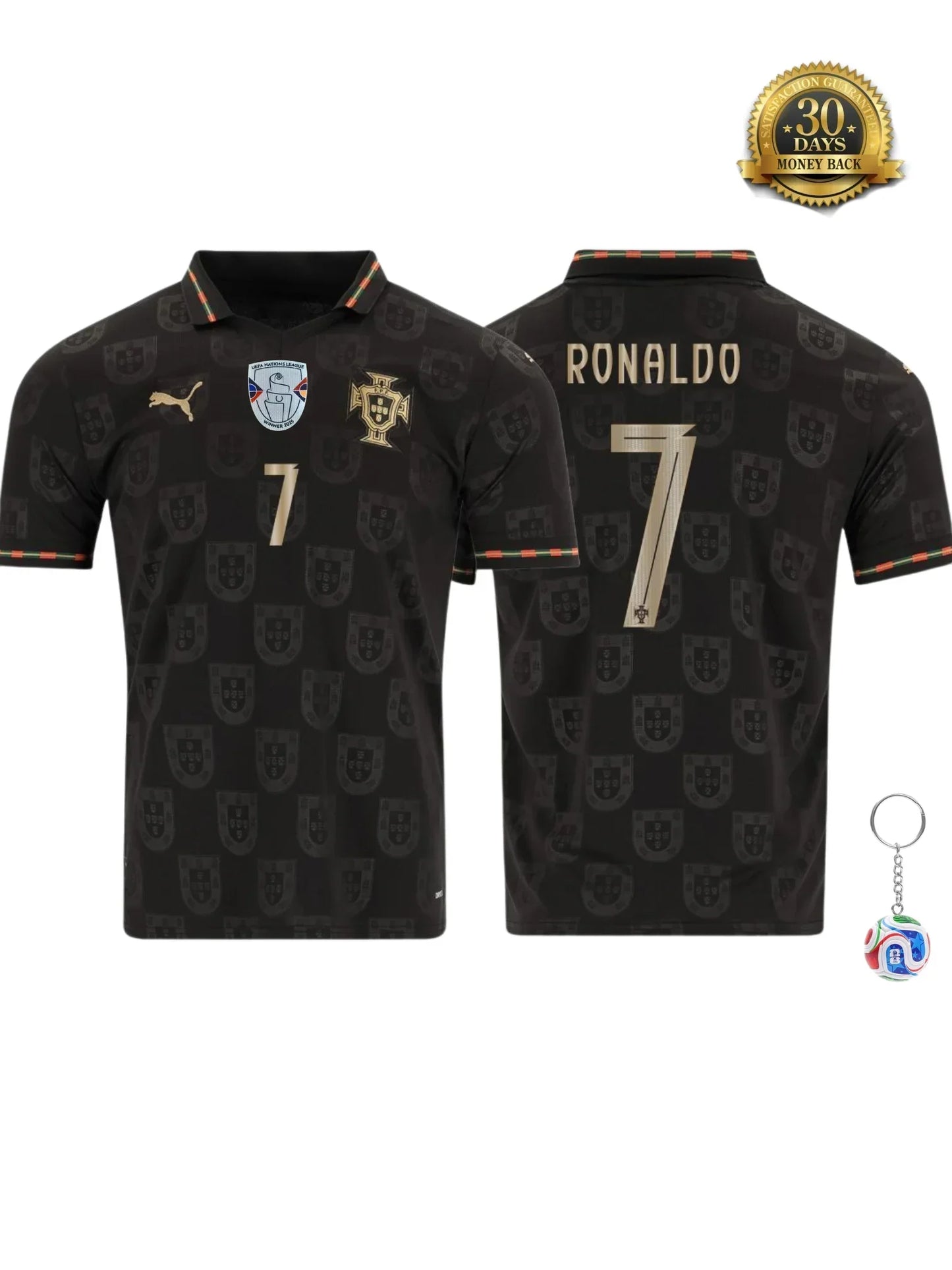 Portugal World Cup Fan Jersey Black Panther 2026 #7 Ronaldo