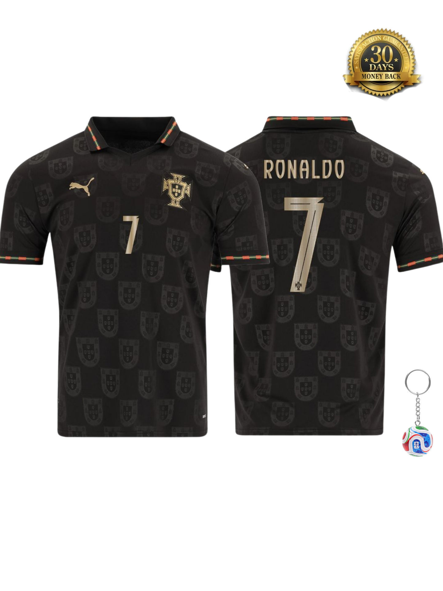 Portugal World Cup Fan Jersey Black Panther 2026 #7 Ronaldo